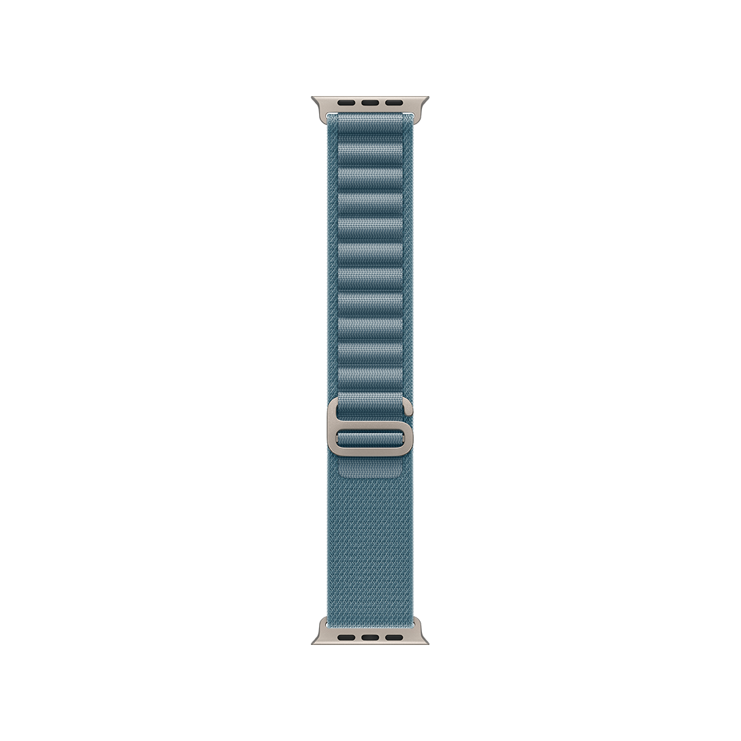 Correa Loop Alpine azul claro (49 mm) de Apple - Titanio natural - Talla M (Para muñecas de 145 a 190 mm)