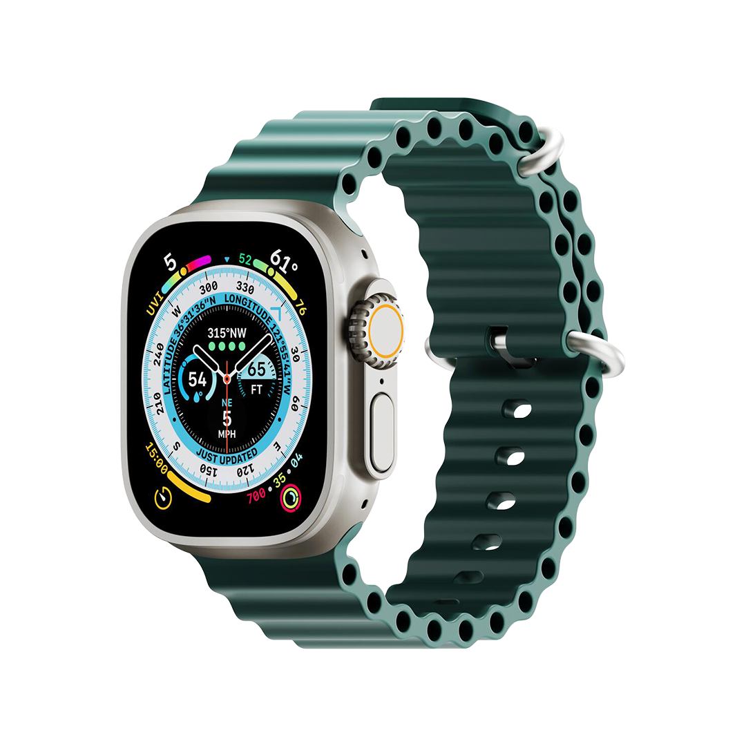 Correa H2O de Next One para Apple Watch (45, 46, 49 mm) - Verde mar profundo
