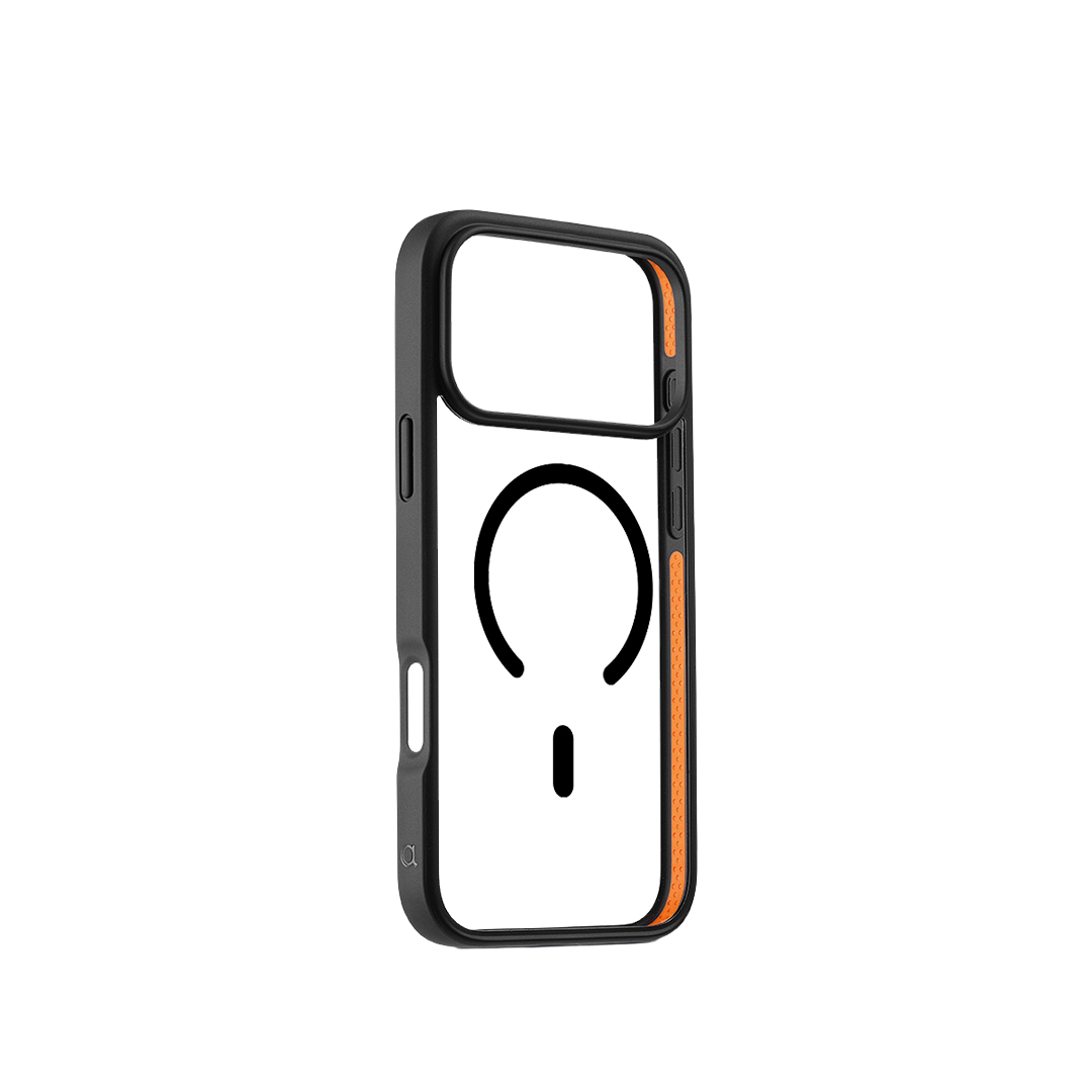 Funda Jump con MagSafe de Aiino para el iPhone 17 Pro - Transparente/negro