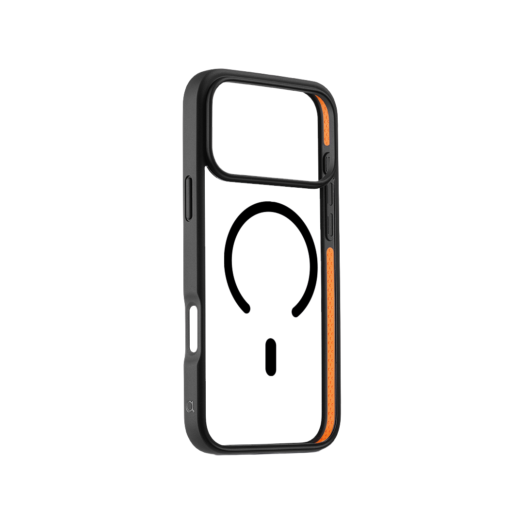 Funda Jump con MagSafe de Aiino para el iPhone 17 Pro Max - Transparente/negro