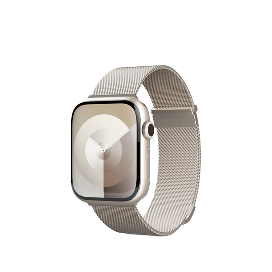 Correa Milanese+ de Epico para Apple Watch (42, 44, 45, 46 y 49 mm) - Blanco estrella