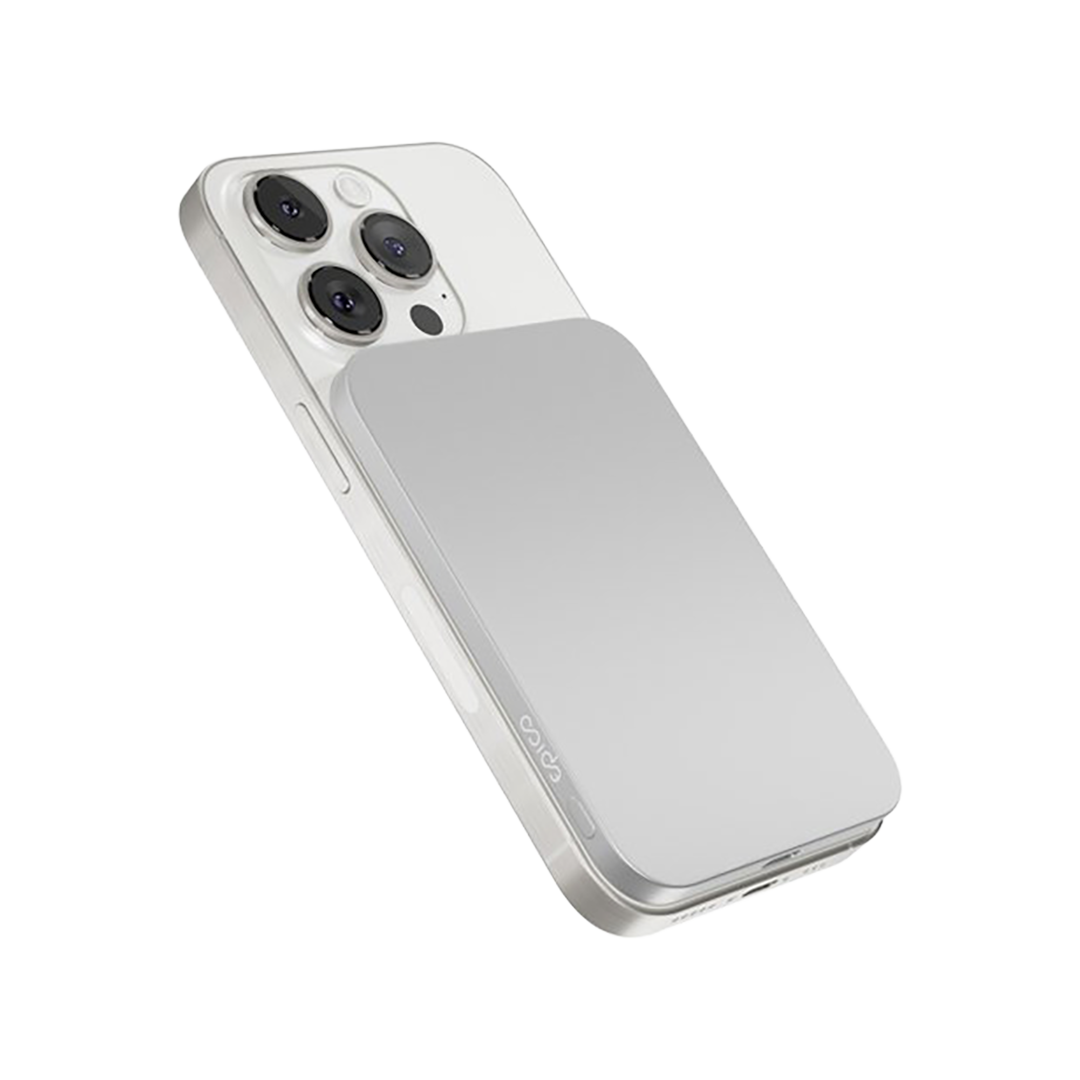 Batería magnética UltraPack fina de 3.000 mAh de Epico - Aluminio en color plata