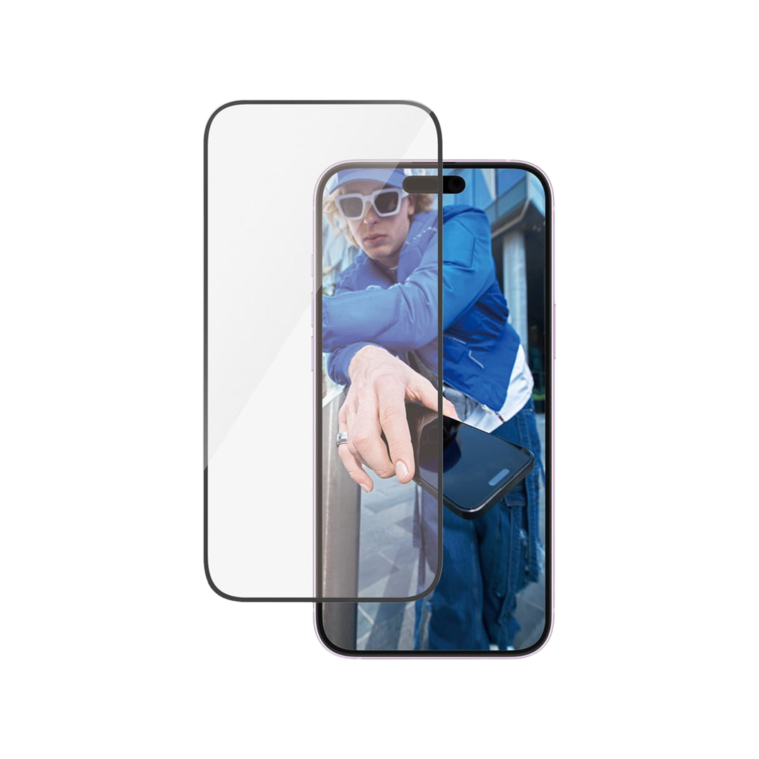Protector de pantalla de cristal Ultra-Wide Fit de PanzerGlass para iPhone 16 Plus