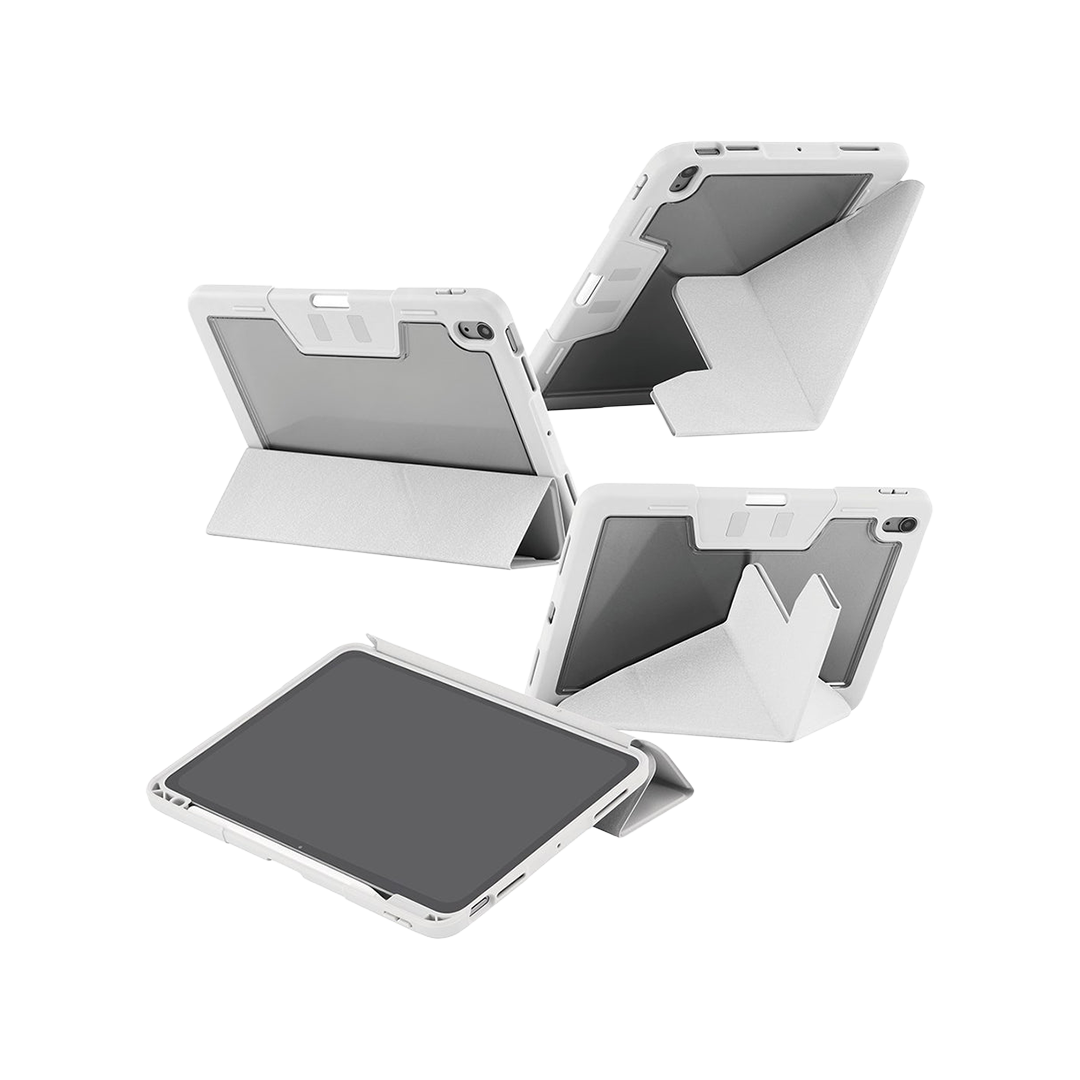 Funda Care Essential con 4 posiciones de PanzerGlass para el iPad (A16 y 10.ª generación) - Gris claro