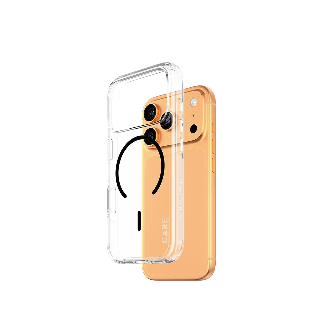 Funda Care Urban Explorer con MagSafe de PanzerGlass para el iPhone 17 Pro - Transparente con MagSafe en color negro