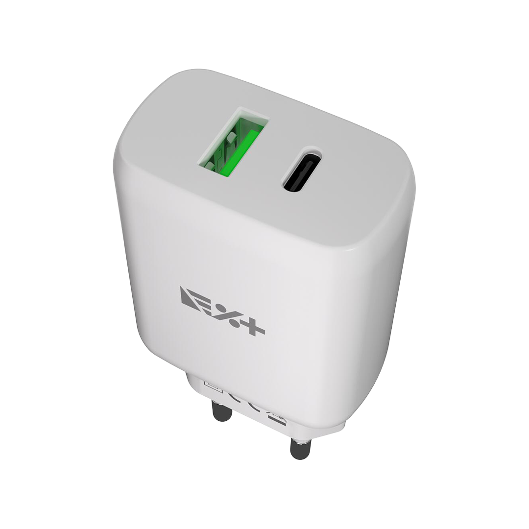 Cargador GaN de 30 W con un puerto USB-C y uno USB-A de Next One