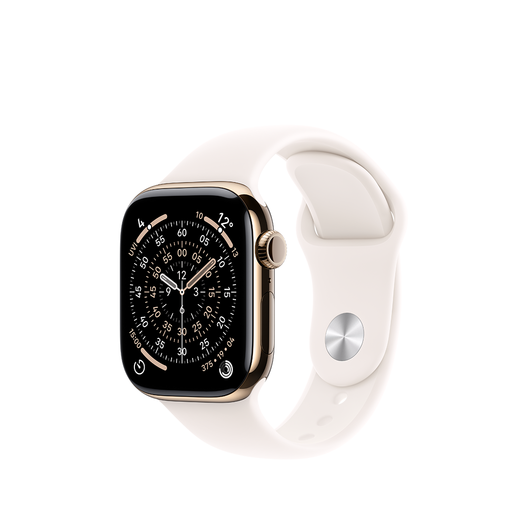 Apple Watch Series 11 GPS + Cellular 42mm Caja Titanio Oro con Correa Deportiva Rosa Rubor - S/M