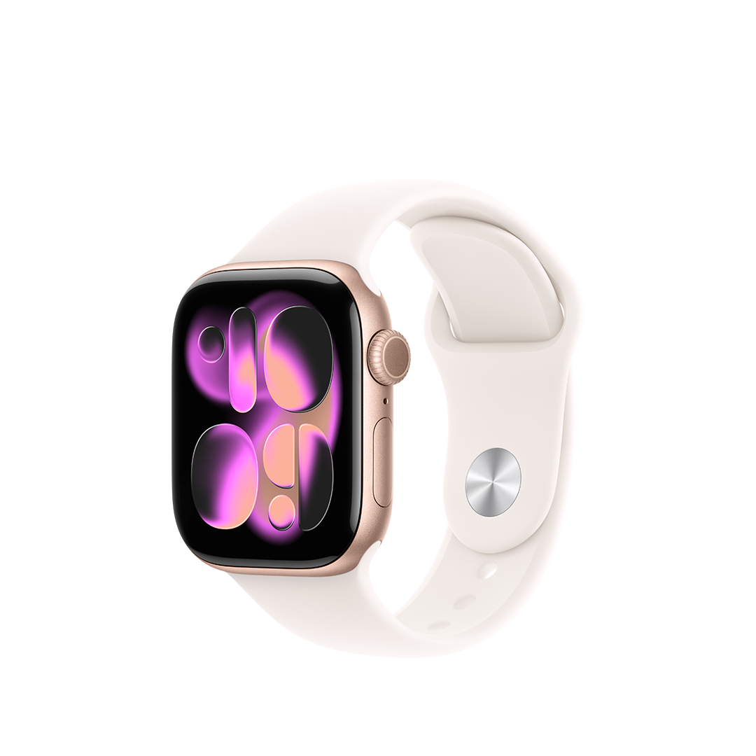 Apple Watch Series 11 GPS 42mm Caja de Aluminio Oro Rosa con Correa Deportiva Rosa Rubor - M/L