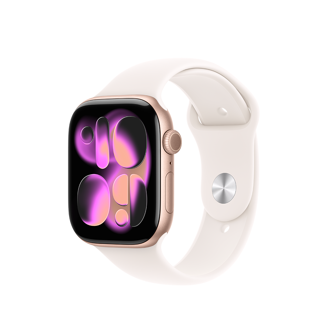Apple Watch Series 11 GPS + Cellular 46mm Caja de Aluminio Oro Rosa con Correa Deportiva Rosa Rubor - M/L