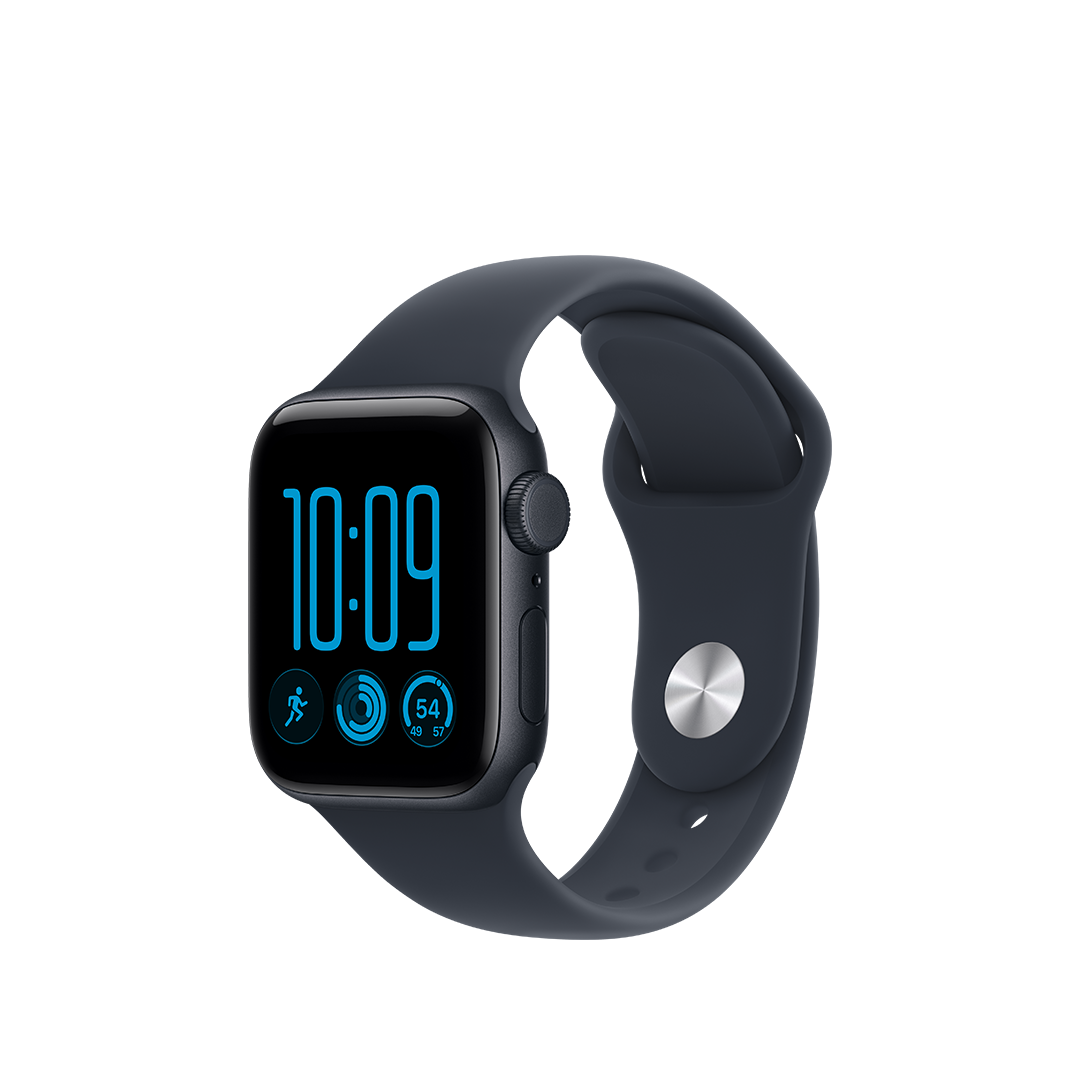 Apple Watch SE 3 GPS + Cellular 40mm Caja de aluminio Medianoche con correa Deportiva Azul marino - (S/M, muñecas de 130 a 180 mm)