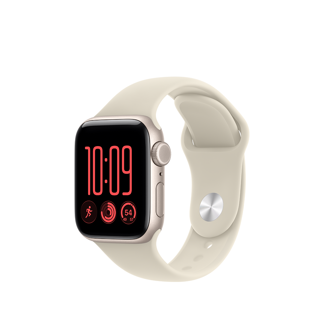 Apple Watch SE 3 GPS + Cellular 40mm Caja de aluminio Blanco estrella con correa Deportiva Arena - (M/L, muñecas de 150 a 200 mm)