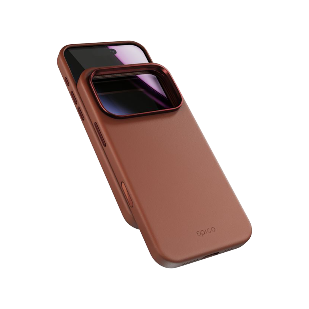 Funda Pro Mag+ de piel de Epico para el iPhone 17 Pro - Marrón
