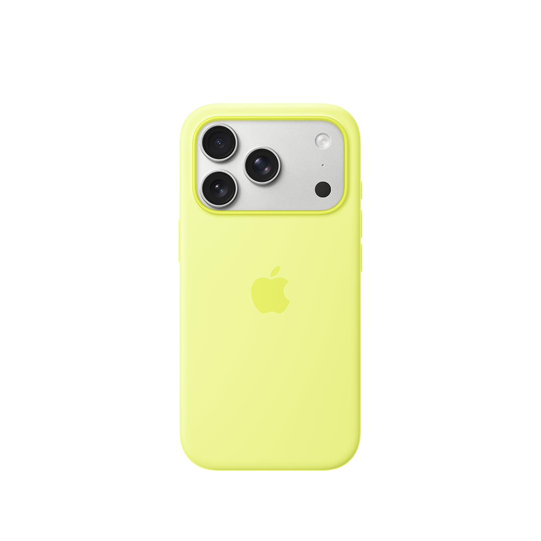 Funda de silicona con MagSafe de Apple para el iPhone 17 Pro - Amarillo neón